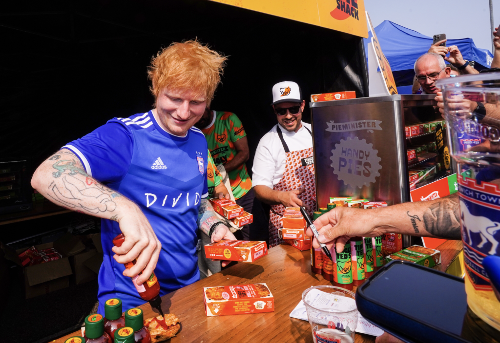 Ed Sheeran Tingly Ted x Pieminister pies