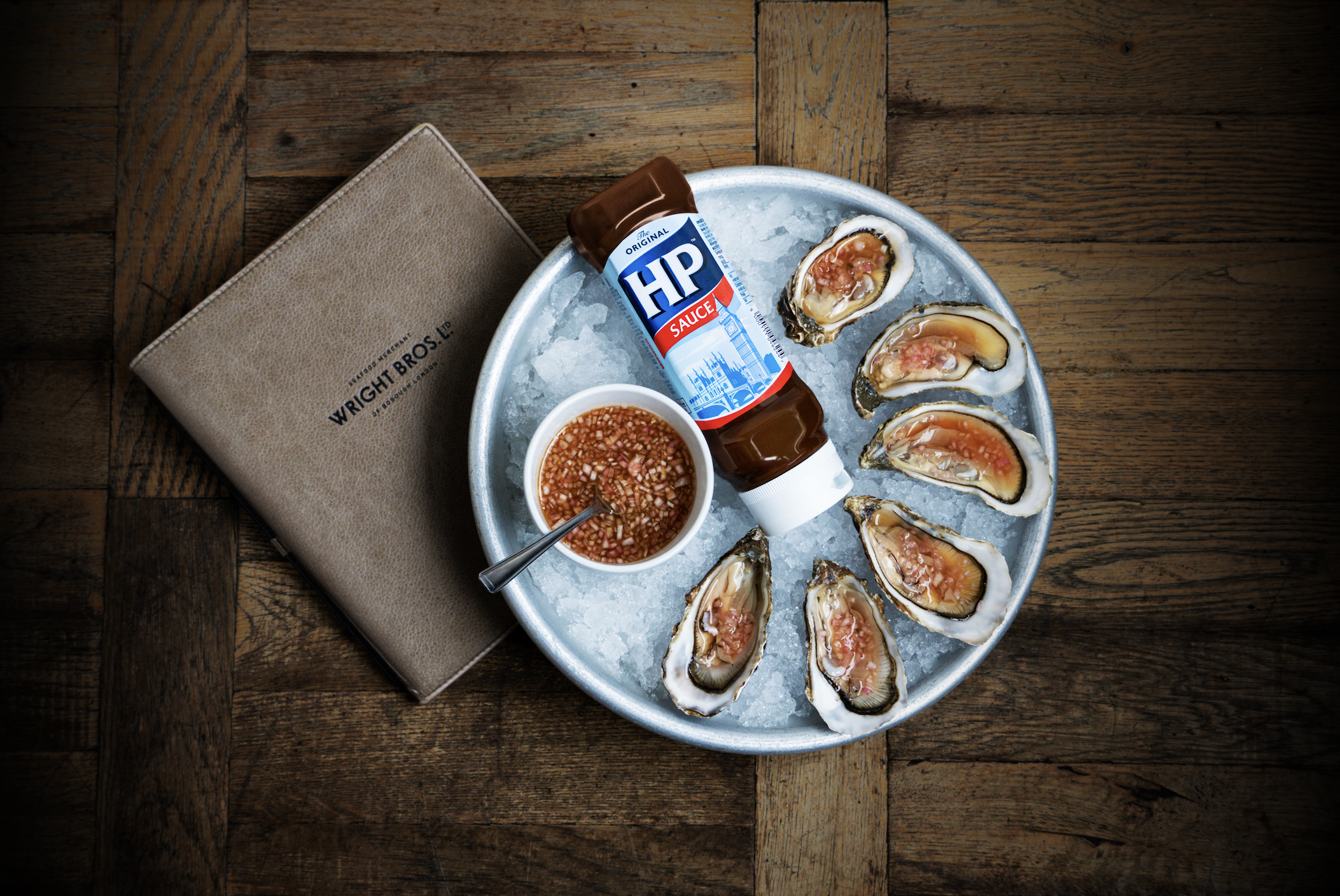 HP Sauce and oysters for Wright Brothers